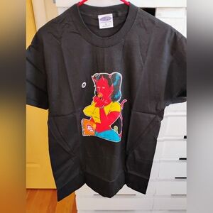 NWOT Rare Vintage 90s Poster Pop T Shirt By Coop Sexy Devil Girl Artwork STP Tee